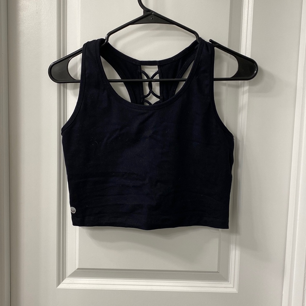 Black Laced Up Crop Top